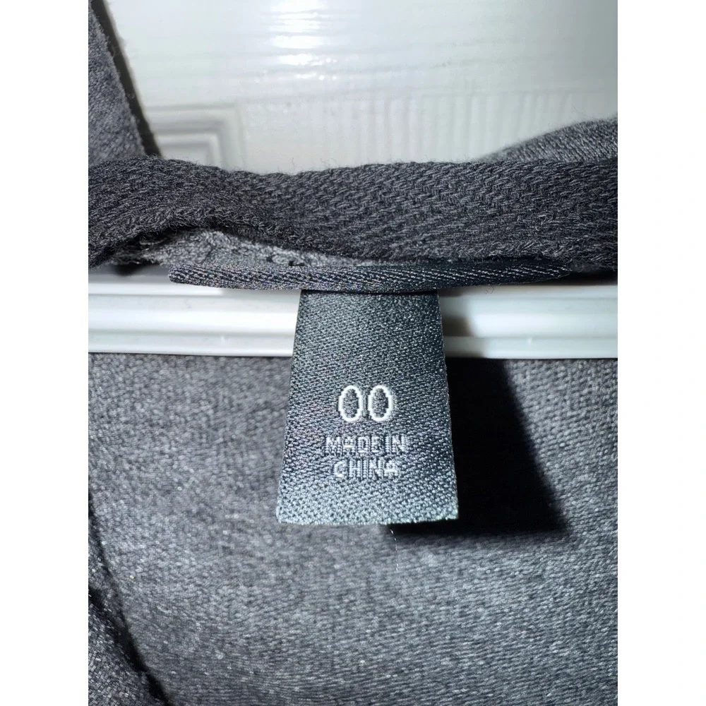 Torrid‎ Open Front Hooded Cardigan Womens 00 Gray Good Stretch Draped Raglan